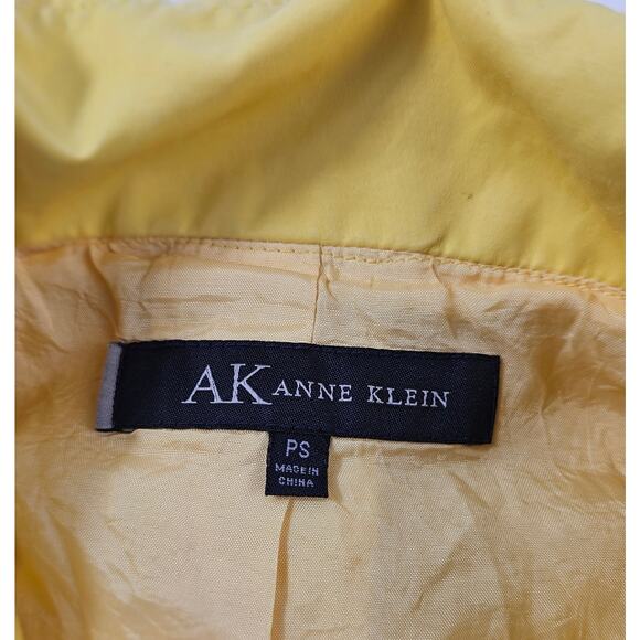 AK Anne Klein Yellow Spring Jacket Raincoat 3/4 Sleeve Jacket Coat, PS PETITE S - Picture 5 of 8
